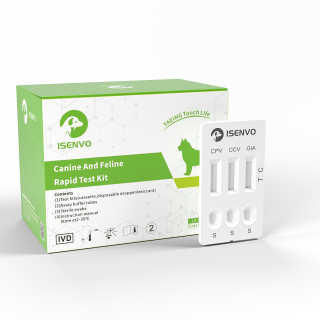 10 Pack Canine CPV+CCV+GIA Combined Rapid Test for Dogs 