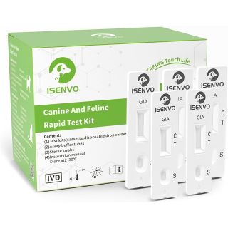 10Pcs GIA- Canine/Feline Giardia Rapid Test Detection for Dogs Cats